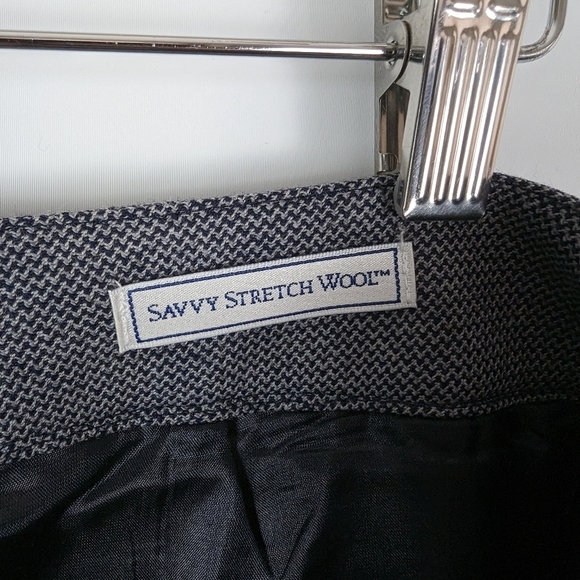 Pendleton Savvy Stretch Wool Dress Pants Slacks 10 Navy Blue Gray Straight Leg - Picture 11 of 12